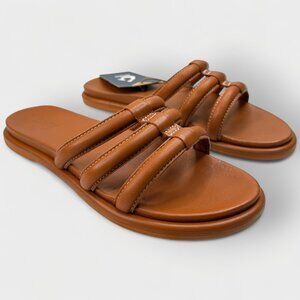 OluKai Tiare Slide Women’s Leather Sandals Fox/Fox Size 11 NWT No Box